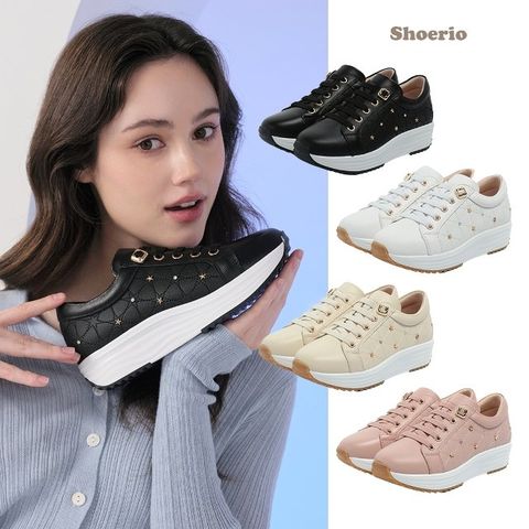 슈리오 시그니처 소가죽 스니커즈 