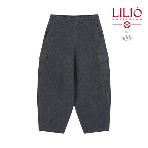 ○by 오일릴리 26SS 울 블렌디드 니트 배럴 팬츠