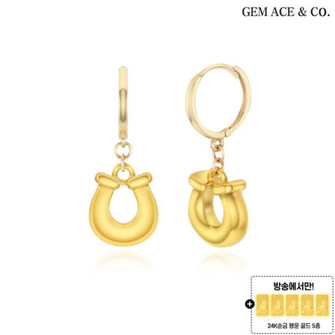제메이스 24K순금 럭키 말발굽 귀걸이+24K순금 5종