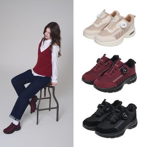 ○ 캠포릭 25FW 여성 에어쿠션 다이얼 워킹화