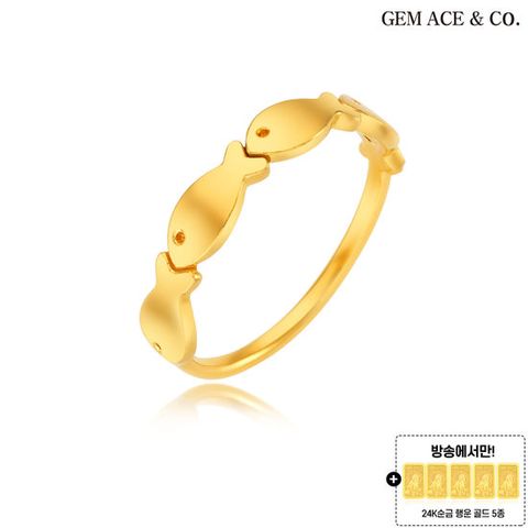 제메이스 24K순금 행운 피쉬 반지+24K순금 5종