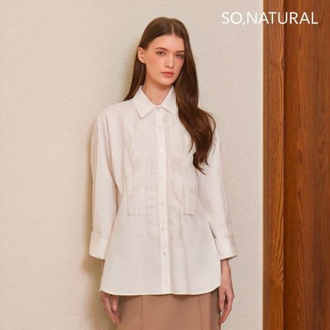 쏘내추럴 26SS 코튼 100 실크 페고딩 블라우스