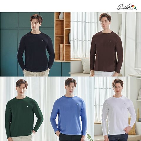 26SS[아놀드파마]데일리 면 긴팔 티셔츠 5종, 남성