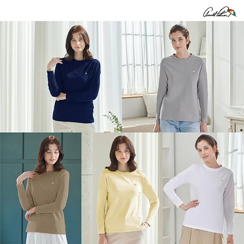 26SS[아놀드파마]데일리 면 긴팔 티셔츠 5종, 여성