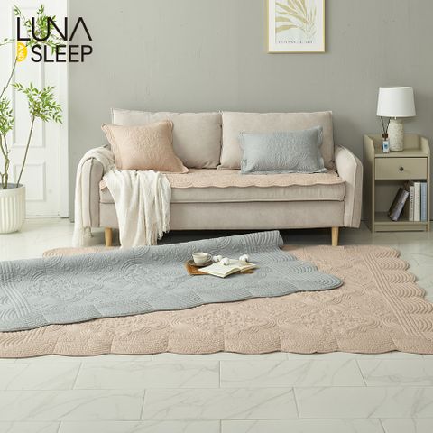 루나앤슬립 목화솜 자수퀼팅 통워싱 카페트 3종세트 (대형)