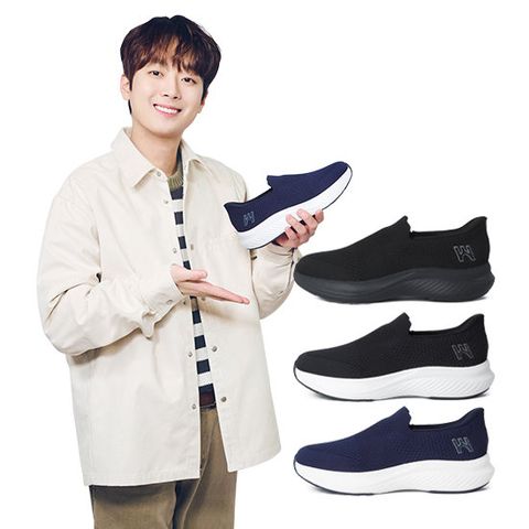 (남성) 바로인 구름 니트쿠션슬립온