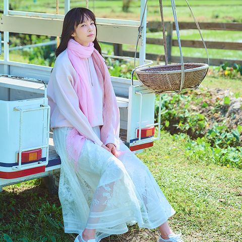 26SS 플라워 튤 레이스 스커트