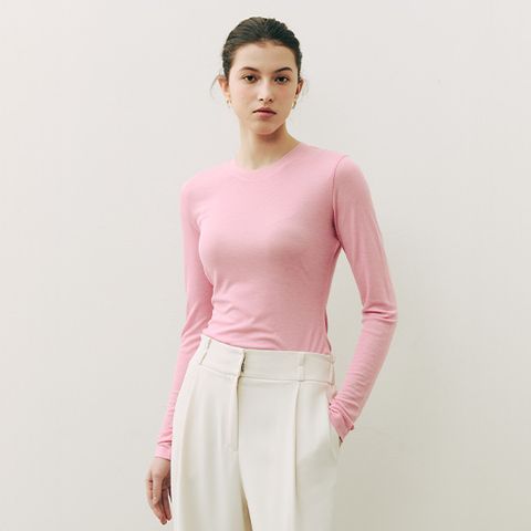 26SS 베일드 실크블렌디드 티블라우스