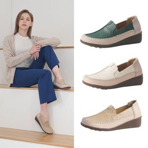 올리 소가죽 키높이 슬립온