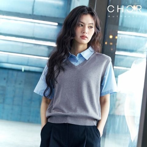 코어 어센틱 26SS 니트 블록 셔츠 2종