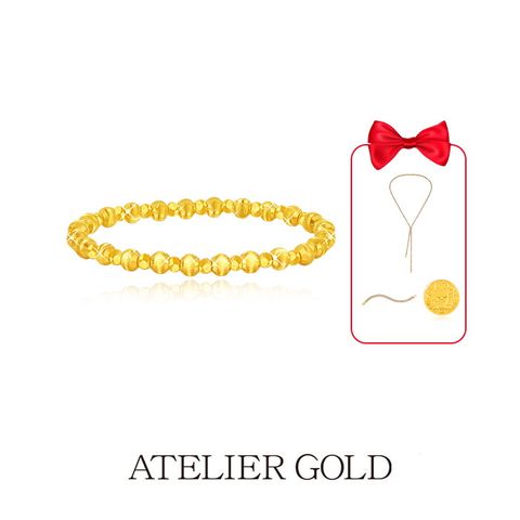 24K 순금 골드 볼 팔찌 + 24K 순금 고양이 오브제 + 테니스 롱 목걸이 + 테니스 팔찌