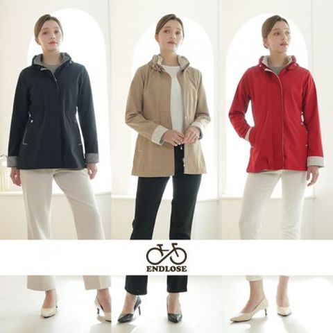 [엔드로제] 체크셔링 자켓