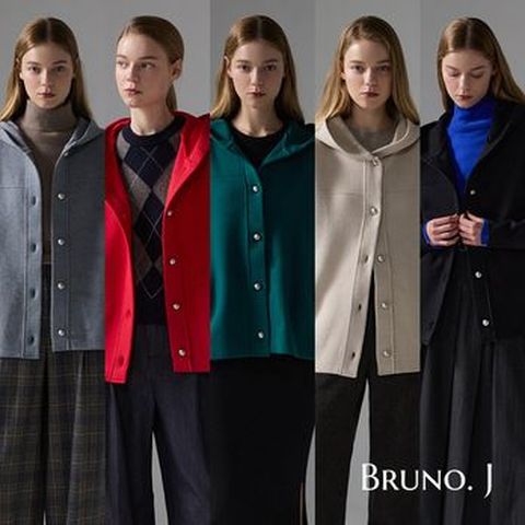 MD추천템) 브루노제이 후드 니트 재킷