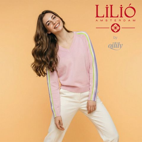 by 오일릴리 26SS 울 캐시미어 블렌디드 크로셰 V넥니트