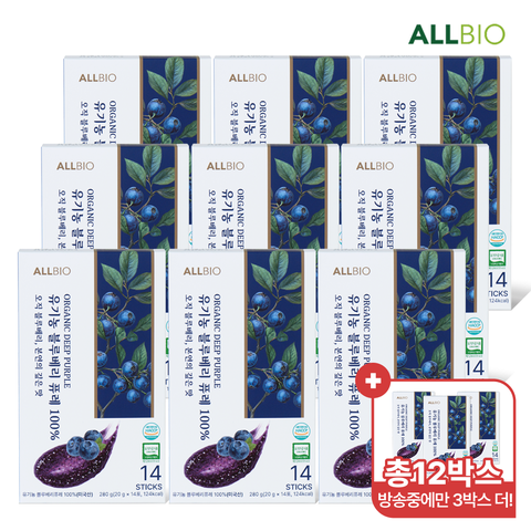 [동가게단독조건] 유기농 블루베리 퓨레 100% 9+3박스 (168포)