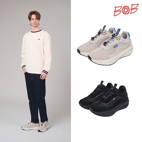 [BOB]남성 키높이 소가죽 스니커즈