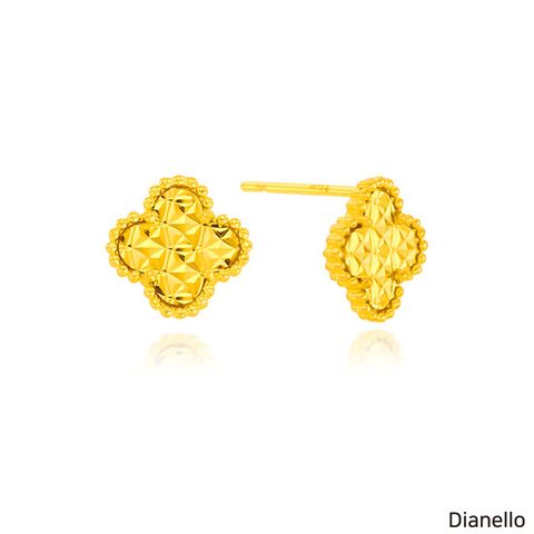 디아넬로24K 행운클로버 귀걸이+ (방송) 24K 페가수스 금박키링+ 999 실버 행운 말 수표