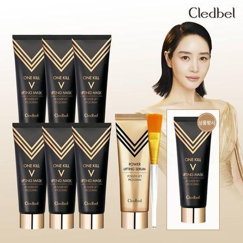 [끌레드벨] 기본 끌레드벨 골드 리프팅팩 70mlX6+90ml 세럼X1+브러쉬x1+ 상품평 시 리프팅팩 X1