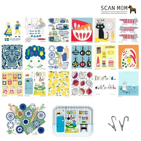 【단독구성】 항균 행주 22종 세트(스칸맘18(무료체험1포함)+빅스칸맘1+트레이1+집게2)