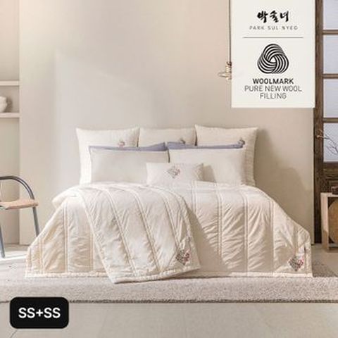(SS+SS)박술녀 호주산 100%양모 피그먼트 영화2(차렵이불X2+베개커버X2)