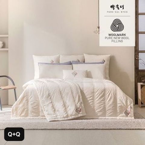 (Q+Q)박술녀 호주산 100%양모 피그먼트 영화2(차렵이불X2+베개커버X2)
