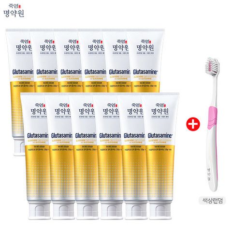 명약원 프리미엄 잇몸&시린이케어 글루타사민 치약 120g 12개 +잇몸칫솔 1개(색상랜덤)