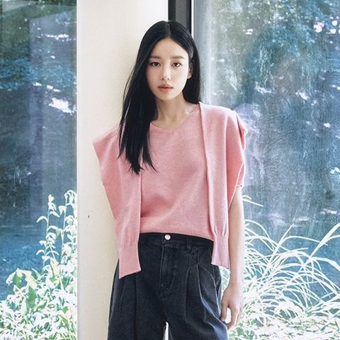 울캐시미어 블렌디드 어부바 니트세트