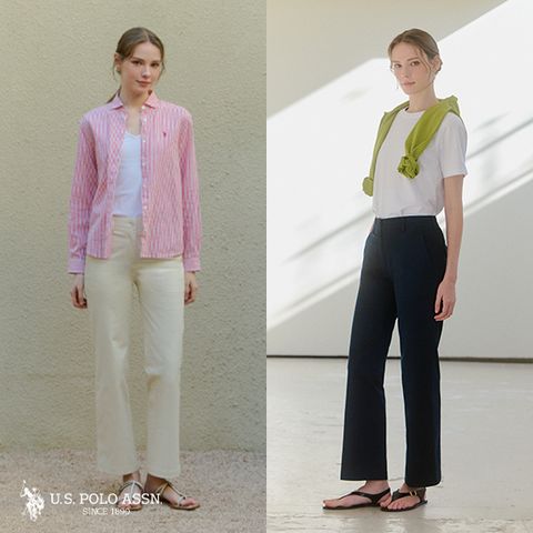 [앱10%] [U.S POLO ASSN.] 26SS 프레시 코튼팬츠 2종 여성