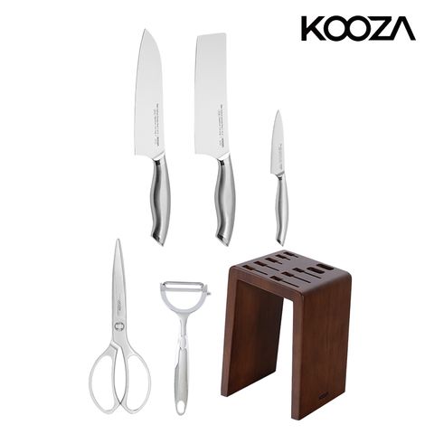 올스텐 칼 풀세트(칼 3종+가위+원목칼블럭)+야채필러