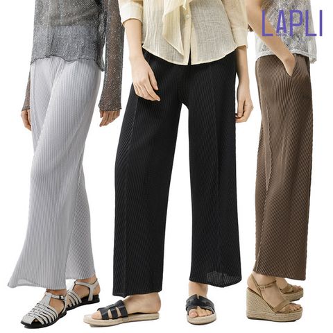 라플리 26SS 오블리크 플리츠 팬츠