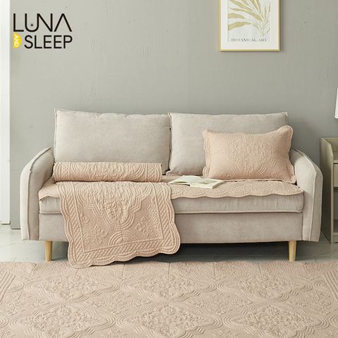[루나앤슬립] [3인용]목화솜 자수퀼팅 통워싱 소파패드 1+1 세트(+멀티매트)