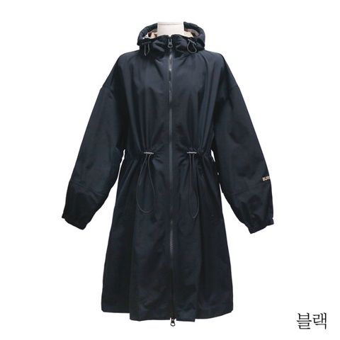 버버리 후드 모던 롱 윈드브레이커