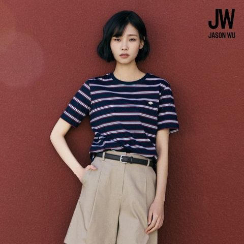제이슨우 26SS Andy 코튼100% 에센셜 티셔츠 5종 (스트라이프 3종 + 솔리드 2종)
