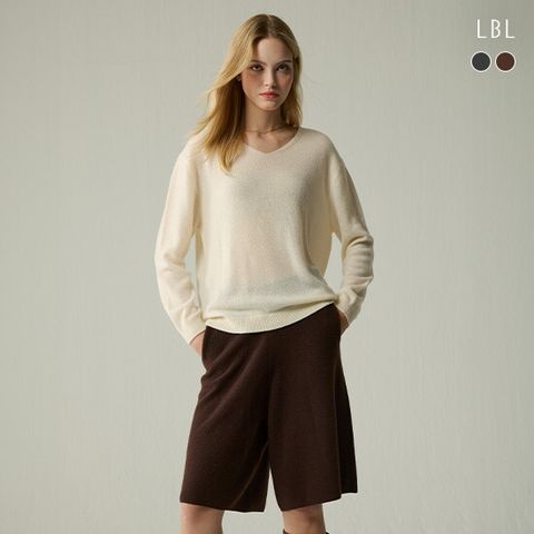 ○(런칭가 69,900원)캐시미어울 블렌드 버뮤다 니트 팬츠