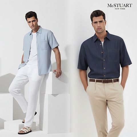 O 맥스튜어트 26SS 남성 데님 반팔셔츠 2종