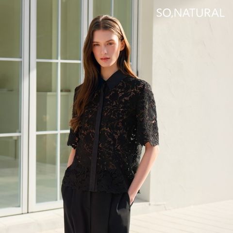쏘내추럴 26SS 엠브로더리 레이스 블라우스