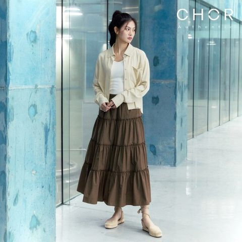 코어 어센틱 26SS 티어드 스커트