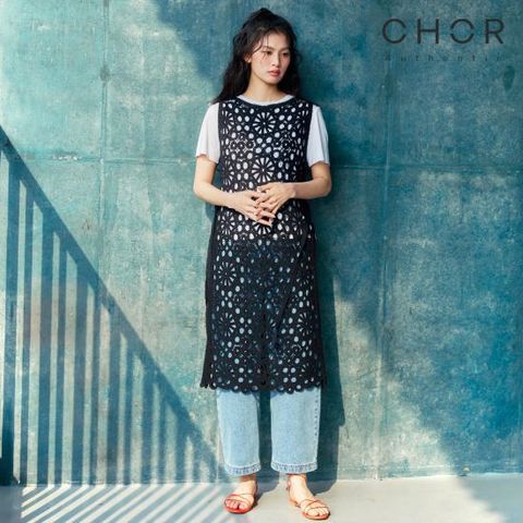 코어 어센틱 26SS 레이어드 크로쉐 원피스