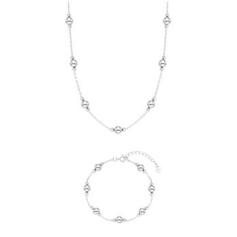 한국금자산관리 KGAM 925 실버 오로라 볼 목걸이/팔찌 세트