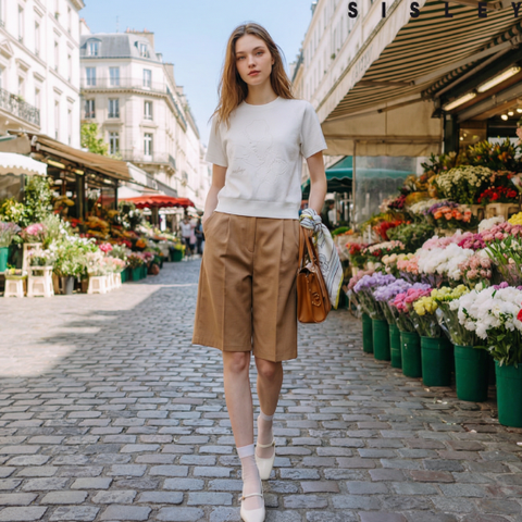 시슬리 26SS 여성 하이엔드 시어 샤이닝 니트