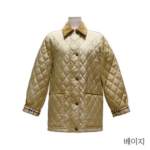 버버리 카라 하프 퀼팅재킷