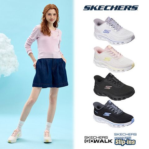 스케쳐스 26SS 최신상 여성용 니트 고워크 글라이드 슬립인스 워킹화