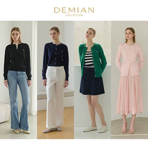 [데미안(DEMIAN)] 26SS 아뜰리에 소프트 에센셜 가디건 4종 (라운드넥)