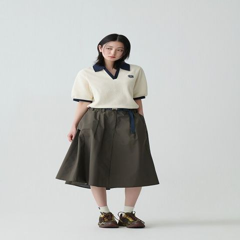 O 그루브라임 26SS 여성 오픈카라 반팔 티셔츠 3종