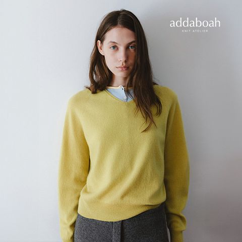 [최초가 129,000원] 26SS 캐시미어100 홀가먼트 V넥 풀오버