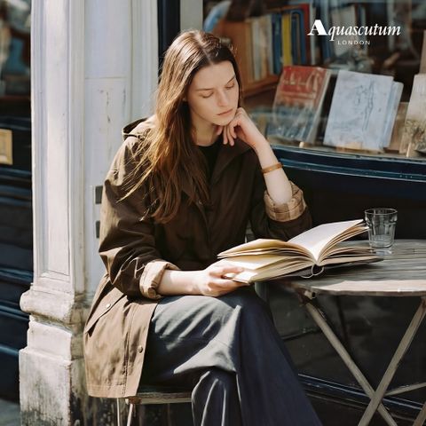 26SS 코티드 개버딘 후디드 코트 1종