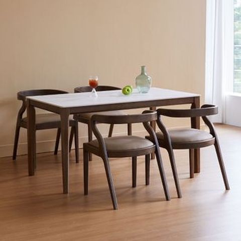 베스트리빙 4인 포세린 세라믹 식탁세트(식탁+의자 4개)