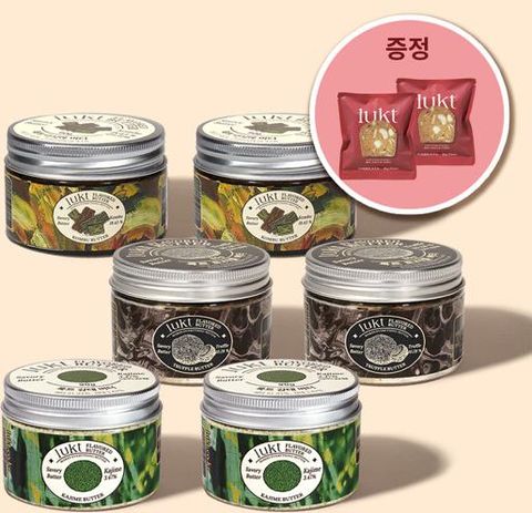 [감칠맛치트키] 버터 6종 세트(다시마2/트러플2/감태2)
