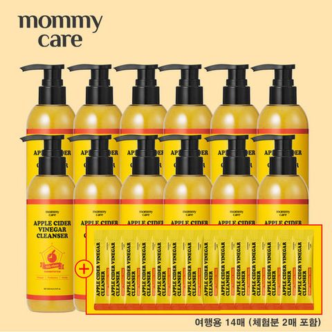 [완벽더블/마미케어] 애사비 클렌저 완벽더블 패키지(200ml x 12 + 2ml x 12 + 무료체험 2ml x 2)