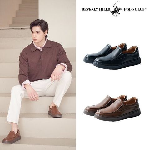 [비버리힐즈폴로클럽] 남성 천연소가죽 컴포트화